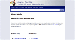Desktop Screenshot of alaposdontes.hu